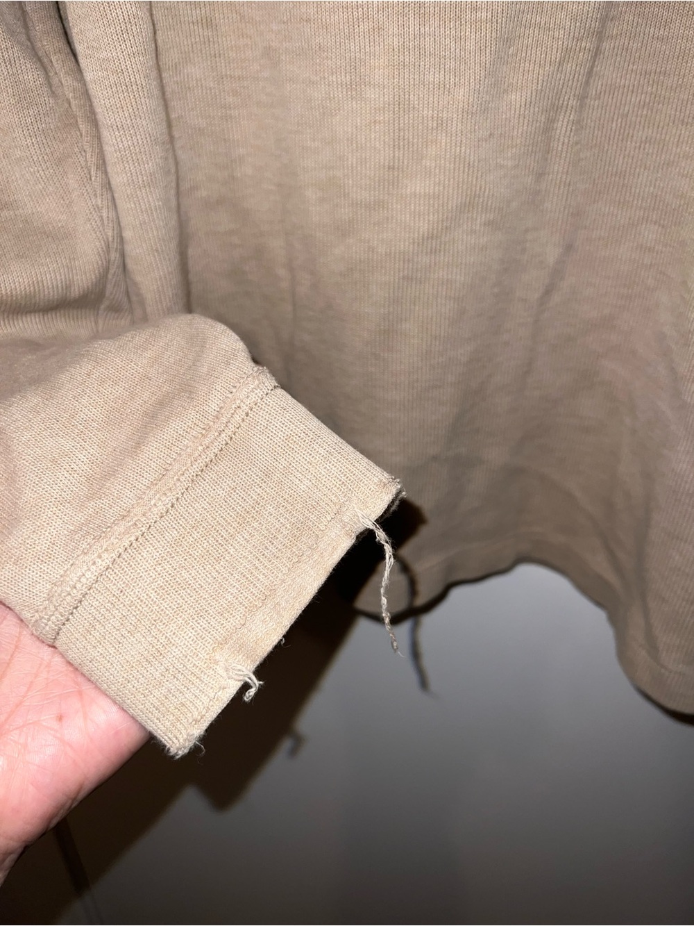 Polo by Ralph Lauren unisex Beige Half-Zip Long Sleeve Shirt - Picture 6 of 7